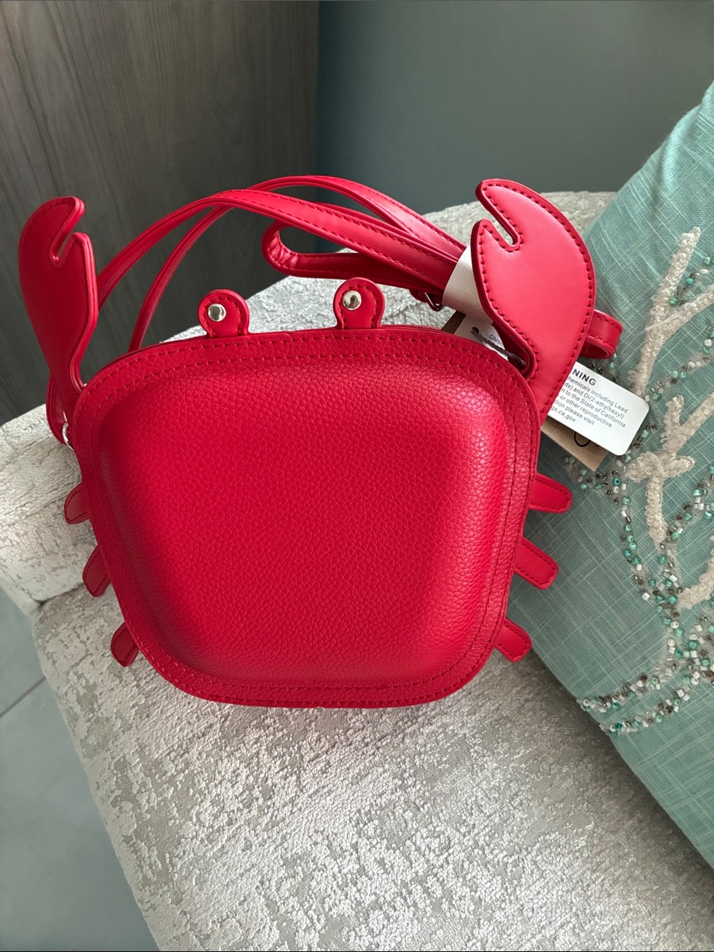 Fun Red Crab-Shaped Crossbody Bag - Women. NWT.